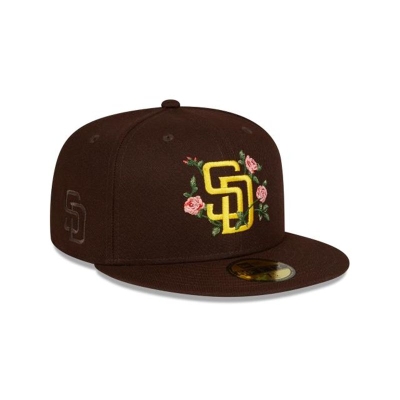 Blue San Diego Padres Hat - New Era MLB Bloom 59FIFTY Fitted Caps USA6475138